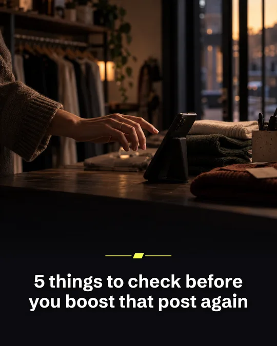 Slide 1: 5 things to check before you boost that post again