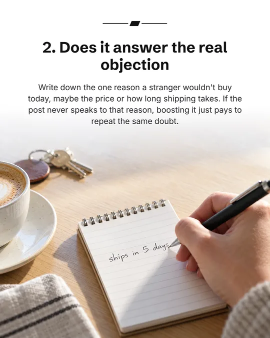 Slide 3: 2. Does it answer the real objection