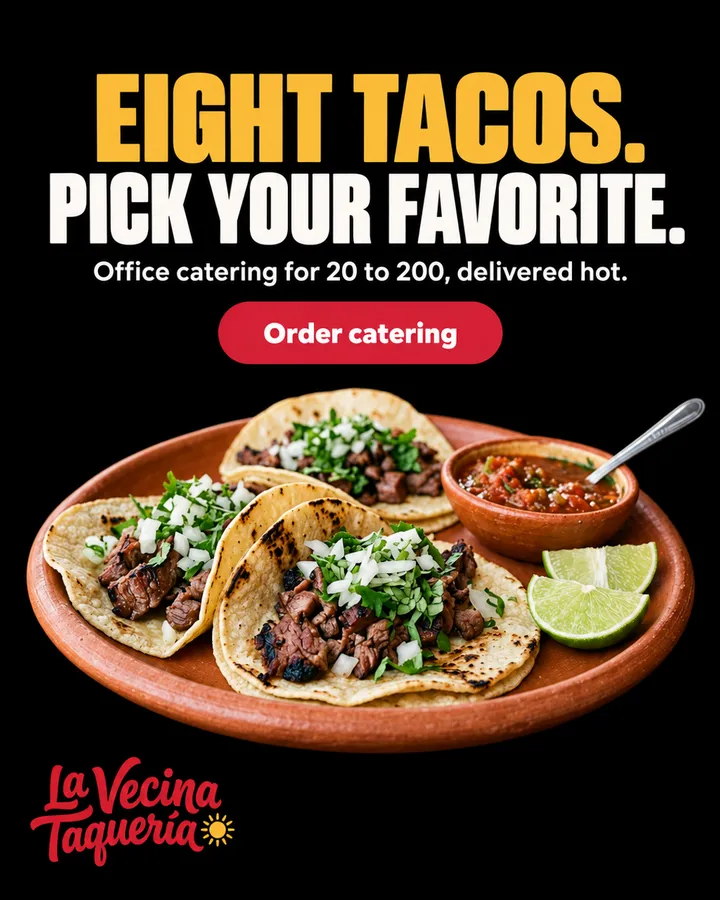 The ad Showfolk made from it for La Vecina Taqueria